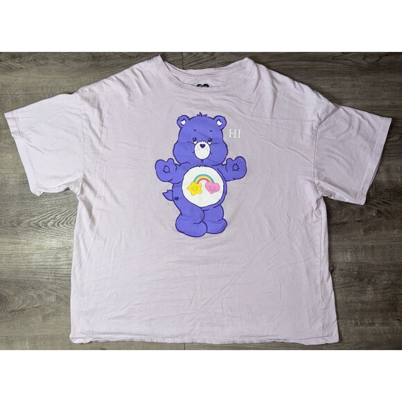 Care Bear T Shirt Women’s Size Small Pink Purple “Hi” “Bye” - Picture 1 of 5